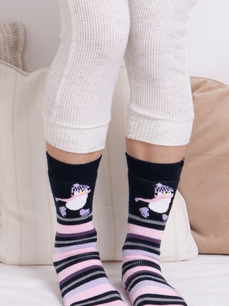 Totes Natural Ladies Original Slipper Socks (Twin Pack) - Image 5 of 5