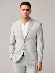 Gris clair - Ajustement régulier - Veste de costume stretch Motionflex - Image 1 de 10