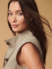 Stone Utility Sleeveless 100% Cotton Jacket - Image 6 of 8