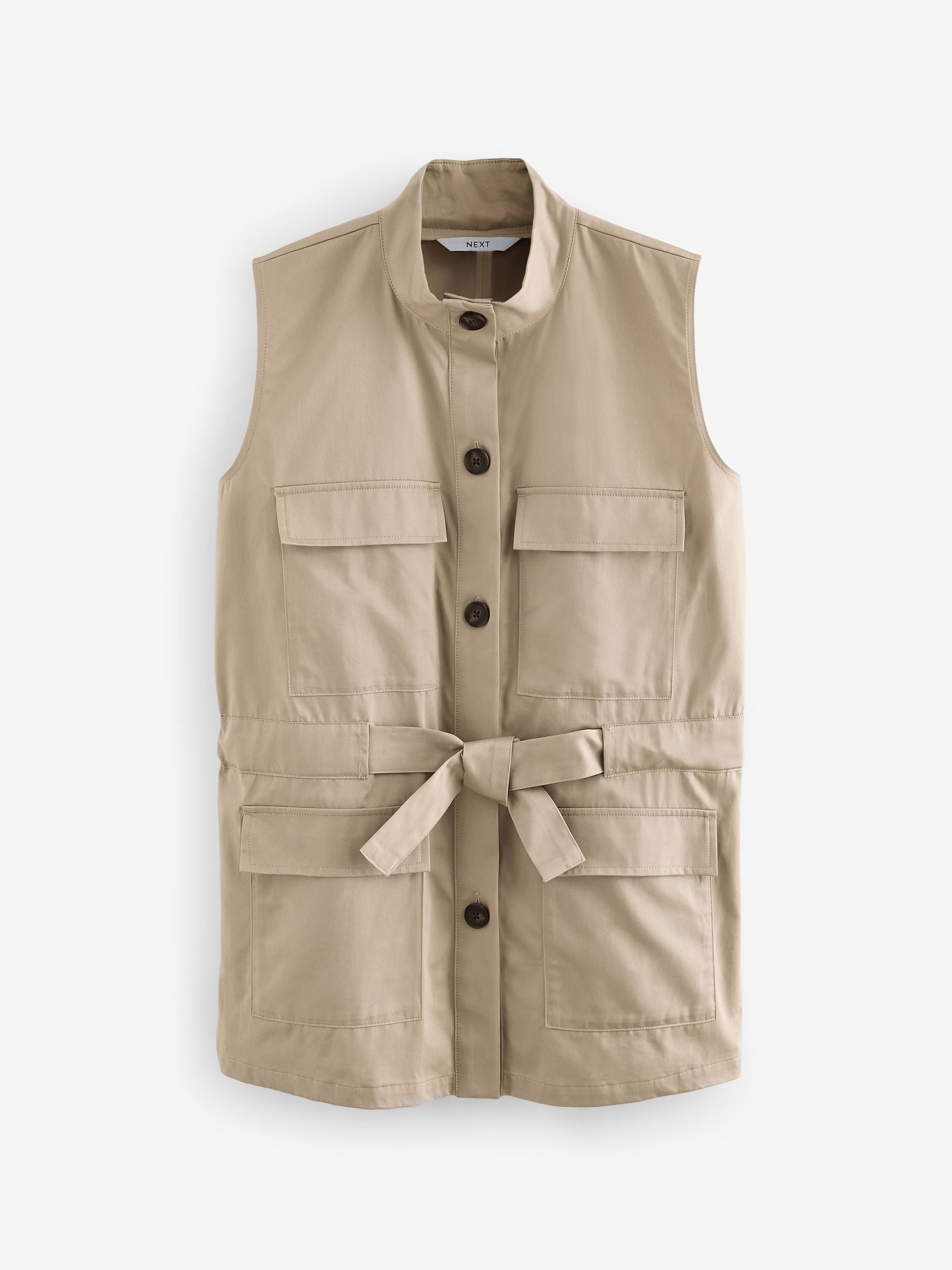 Buy Stone Utility Sleeveless 100 Cotton Jacket from Next USA