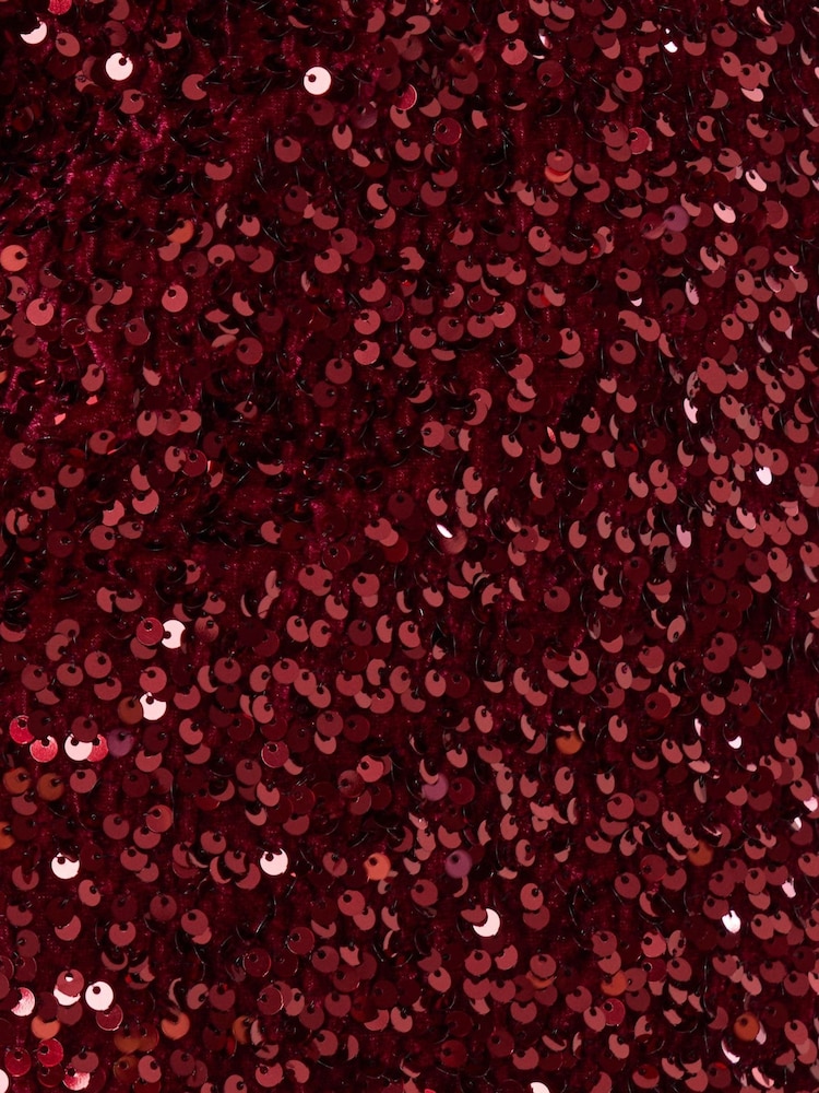 Threadbare Red Sequin Slash Neck Top with Bow Detail - Image 5 of 5 Threadbare Red Sequin Slash Neck Top with Bow Detail - Image 5 of 5