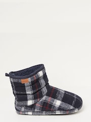FatFace Blue Sussex Check Slippers Boots - Image 1 of 4