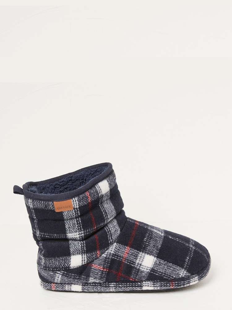 FatFace Blue Sussex Check Slippers Boots - Image 1 of 4