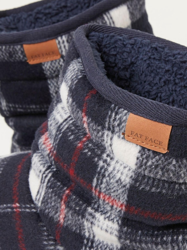 FatFace Blue Sussex Check Slippers Boots - Image 4 of 4