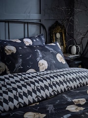 Fusion Black Gothic Skulls Duvet Cover & Pillowcase Set - Image 2 of 4