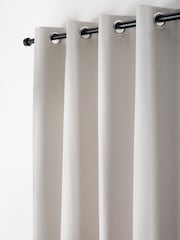 Curtina Natural Plain Twill Blackout Pair of Eyelet Curtains - Image 1 of 5