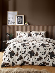 Fusion Natural Cow Print Easy Care Duvet Cover & Pillowcase Set - Image 1 of 5