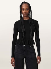 AllSaints Black Jas Jumper - Image 1 of 6