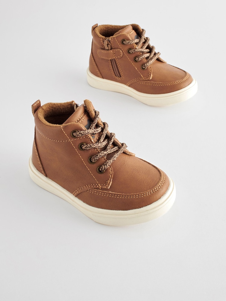 Tan Brown Wide Fit (G) Warm Lined Chukka Boots - Image 1 of 5