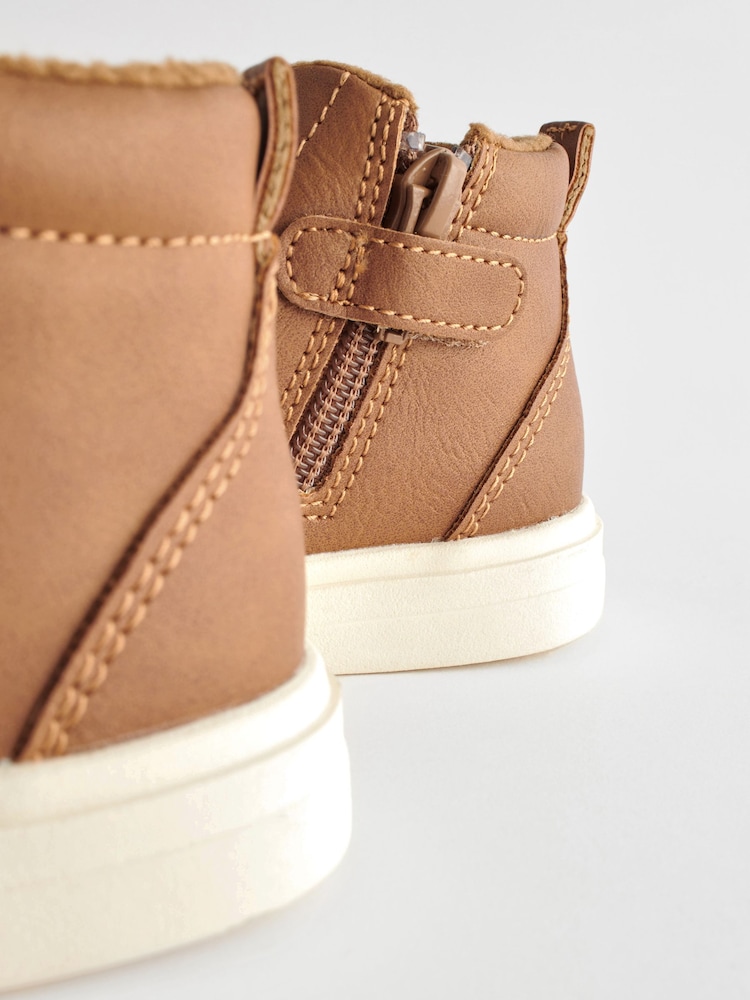 Tan Brown Wide Fit (G) Warm Lined Chukka Boots - Image 4 of 5