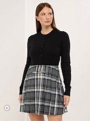 Star by Julien MacDonald Black Checked Mini Skirt - Image 1 of 6