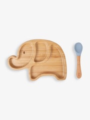 JoJo Maman Bébé Elephant Suction Plate & Spoon Set - Image 1 of 6