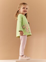 Grüner Schöner Hase - Langärmeliges T-Shirt und Leggings Set (3 Monate - 7 Jahre) - Bild 1 von 7