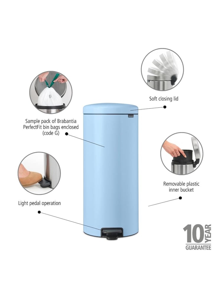Brabantia Blue NewIcon 30L Pedal Bin - Image 6 of 6