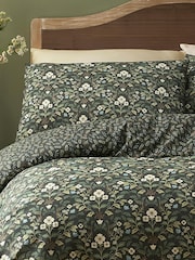 Dreams & Drapes Green Heritage Floral Duvet Cover & Pillowcase Set - Image 2 of 4