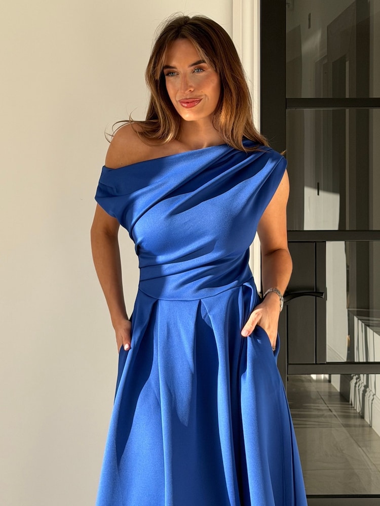 Φόρεμα Midi με ασύμμετρη λαιμόκοψη Girl In Mind Betty - Εικόνα 5 από 5