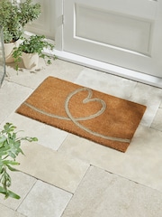 Grey Braided Heart Doormat - Image 1 of 4