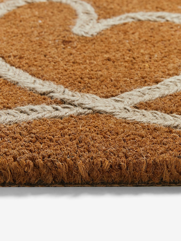 Grey Braided Heart Doormat - Image 3 of 4