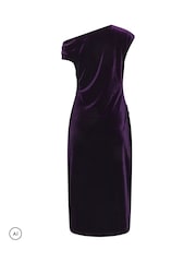 Vestido drapeado de terciopelo de Star by Julien MacDonald - Imagen 4 de 4