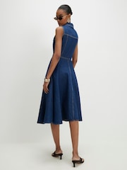 River Island Blue Long Sleeve Denim Midi Shirt Dress - Image 2 of 4