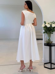 Φόρεμα Midi με ασύμμετρη λαιμόκοψη Girl In Mind Betty - Εικόνα 4 από 5
