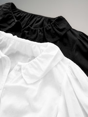 The Set Black/White 2 Pack Voile 100% Cotton Blouses - Image 13 of 13