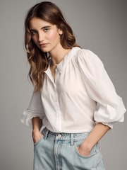 The Set Black/White 2 Pack Voile 100% Cotton Blouses - Image 2 of 13