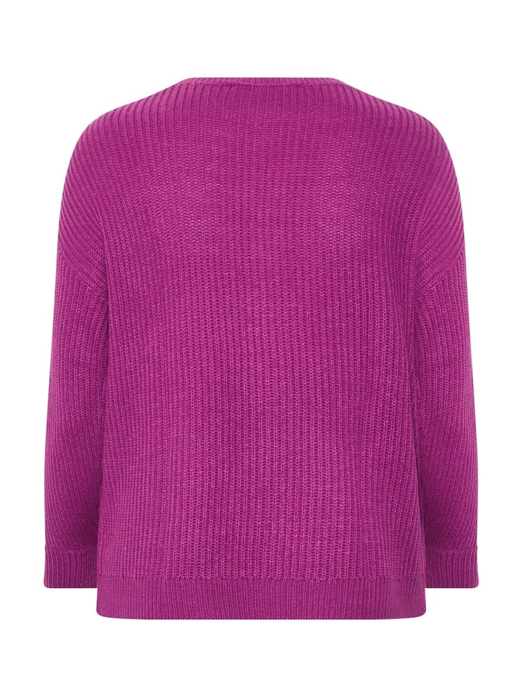 Yours Curve Sidoknapp Stickad Jumper - Bild 6 av 6