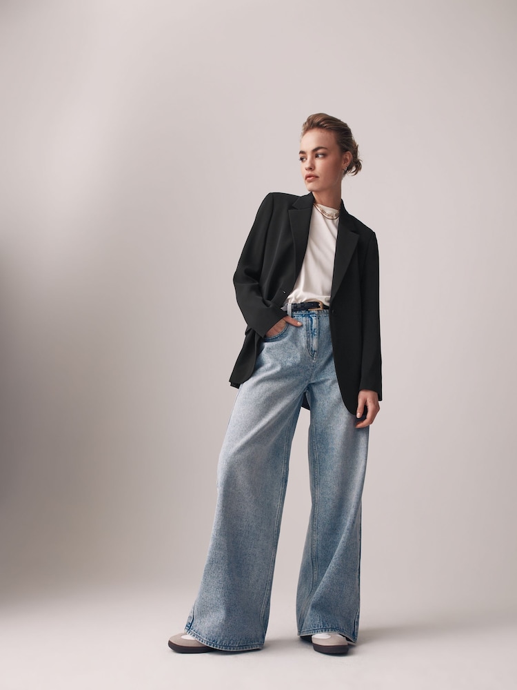 The Set Black Relaxed Blazer - Image 2 of 7