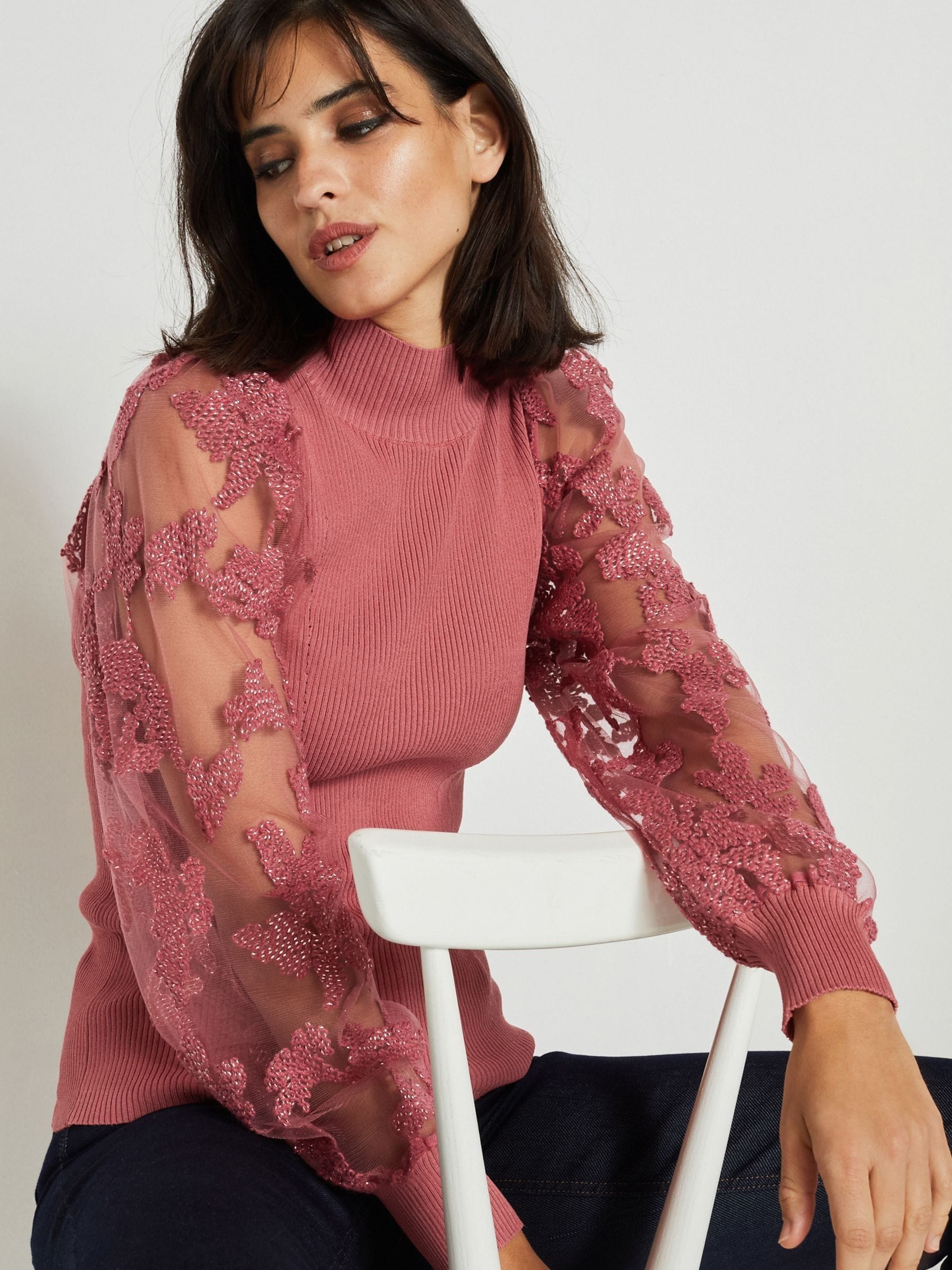 Pink lace jumper 2025