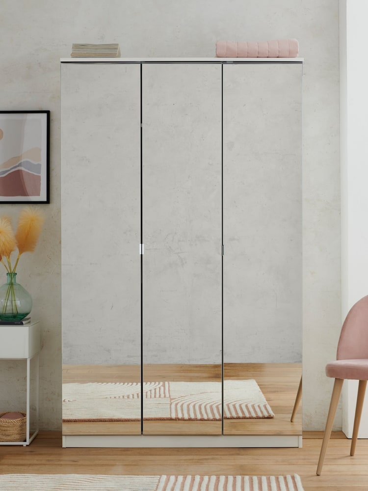 Mirror Flynn Triple Mirrored Tripe Wardrobe - Image 1 of 10