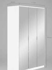 Mirror Flynn Triple Mirrored Tripe Wardrobe - Image 4 of 10