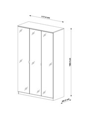 Mirror Flynn Triple Mirrored Tripe Wardrobe - Image 6 of 10
