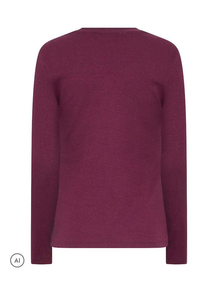 Long Tall Sally Red Metal Detail Ribbed Top - Image 6 of 6 Long Tall Sally Red Metal Detail Ribbed Top - Image 6 of 6