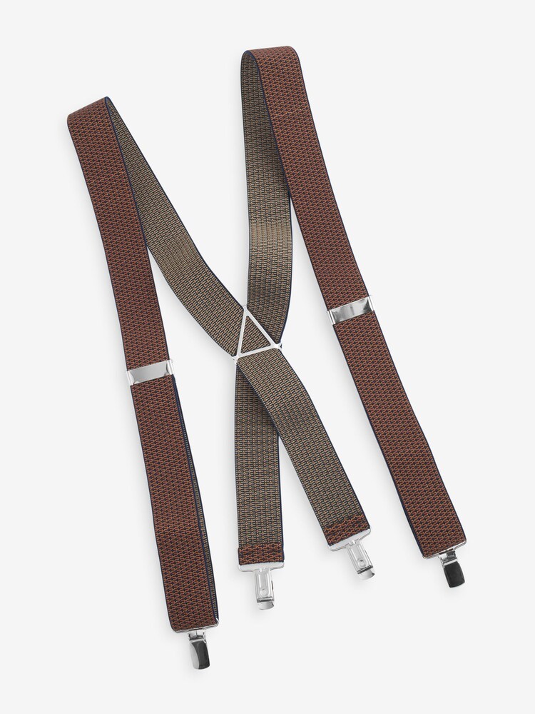 Heavy Duty Elastic Work Suspenders For Men Big And Tall, 2 Inch Wide Adjustable Khaki Suspenders