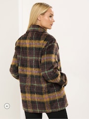 Star by Julien MacDonald Brown Checks Peacoat - Image 3 of 6