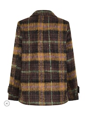 Star by Julien MacDonald Brown Checks Peacoat - Image 6 of 6