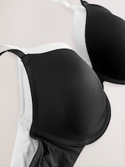 Black/White 2 Pack Light Pad Full Cup Smoothing Ultimate Comfort T-Shirt Bra A-E - Image 9 of 9