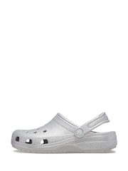 Crocs Grey Classic Glitter Clogs - Image 2 of 5