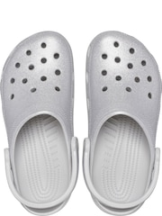 Crocs Grey Classic Glitter Clogs - Image 4 of 5