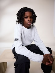 Ecru Utility Crew Neck Jumper (3-16yrs) - Image 4 of 10