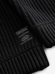 Black Utility Knitted Quarter Zip Jumper (3-16yrs) - Image 8 of 8