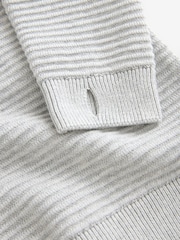 Grey 100% Cotton Utility Knitted Hoodie (3-16yrs) - Image 4 of 5