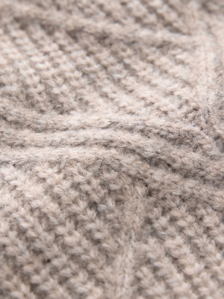 Neutral Textured Knitted Crew Neck Jumper (3-16yrs) - Image 4 of 4