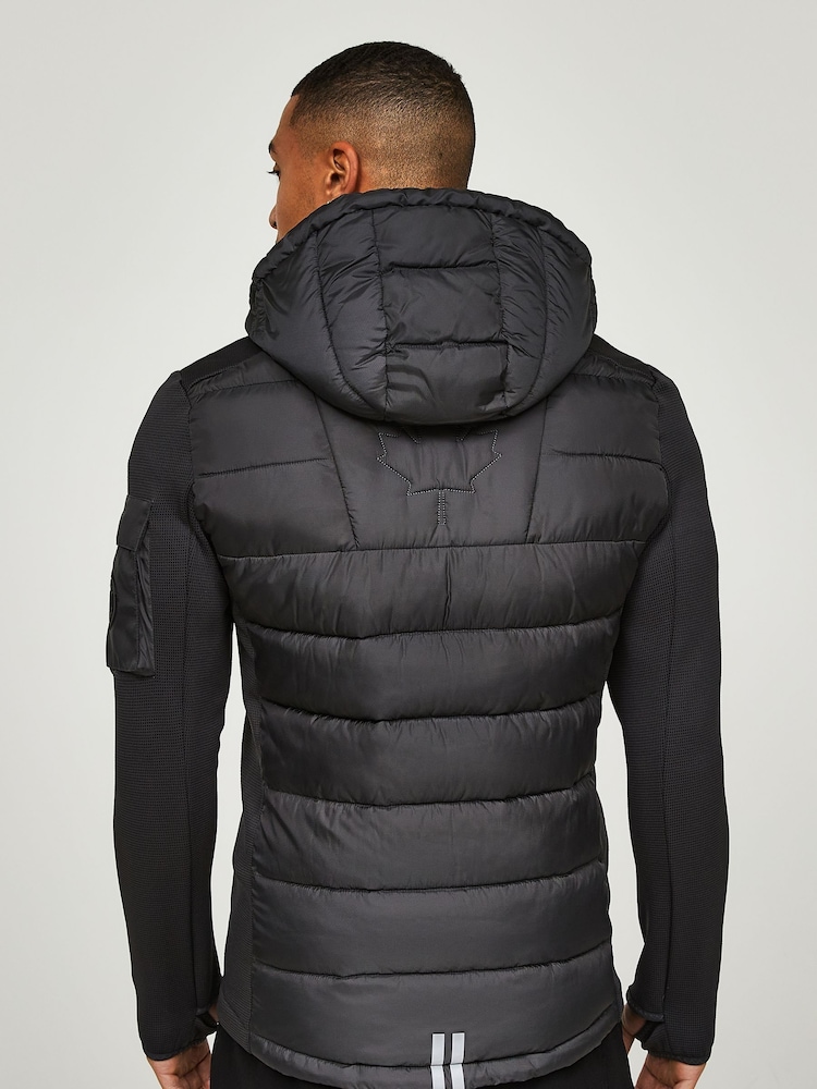 Alessandro Zavetti Grey Balvazetti Hybrid Puffer Jacket - Image 2 of 7