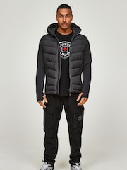 Alessandro Zavetti Grey Balvazetti Hybrid Puffer Jacket - Image 3 of 7