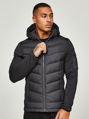 Alessandro Zavetti Grey Balvazetti Hybrid Puffer Jacket - Image 5 of 7
