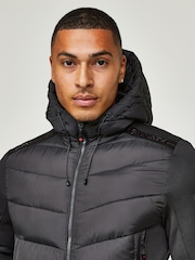 Alessandro Zavetti Grey Balvazetti Hybrid Puffer Jacket - Image 6 of 7