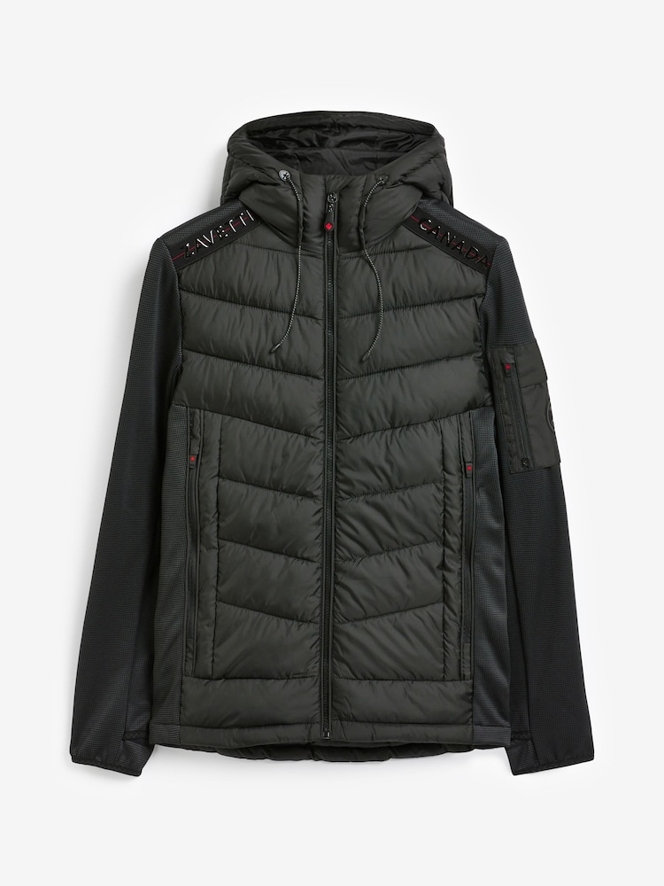 Alessandro Zavetti Grey Balvazetti Hybrid Puffer Jacket - Image 7 of 7