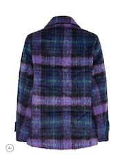 Star by Julien MacDonald Purple Checks Peacoat - Image 7 of 7